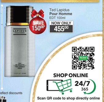 Dis-Chem Ted Lapidus Pour Homme EDT 100ml offer