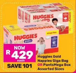 Game Huggies Gold Nappies Giga Bag OR Pants Mega Box offer
