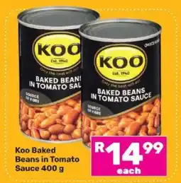 Game Koo Baked Beans in Tomato Sauce 400 g offer