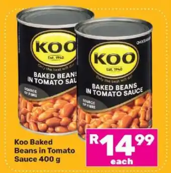 Game Koo Baked Beans in Tomato Sauce 400 g offer