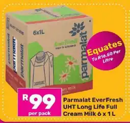 Game Parmalat Everfresh UHT Long Life Full Cream Milk-6 x 1L offer