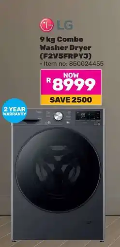 Game LG 9 kg Combo Washer Dryer (F2V5FRPY7) offer
