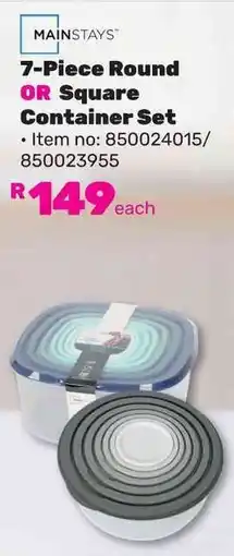 Game MAINSTAYS Round OR Square Container Set offer