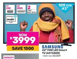 Game Samsung 43 FHD LED Smart TV 43T5300 offer