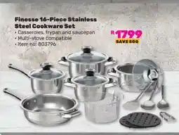 Game Finesse 16-Piece Stainless Steel Cookware Set offer