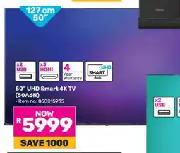 Game 50” UHD Smart 4K TV (50A6N) offer