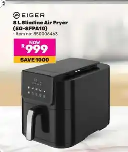 Game Eiger 8 L Slimline Air Fryer (EG-SFPA10) offer