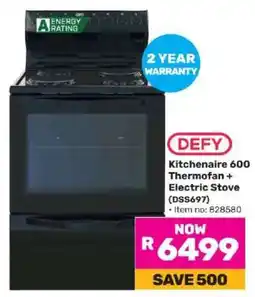 Game Defy Kitchenaire 600 Thermofan + Electric Stove DSS697 offer