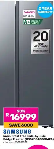 Game SAMSUNG 564 L Frost Free Side-by-Side Fridge Freezer offer