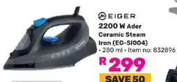 Game Eiger 2200 W Ader Ceramic Steam Iron (EG-SI004) offer