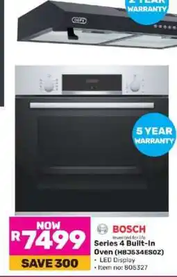 Game Bosch Series 4 Built-In Oven HBJ534ES0Z offer