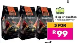 Game Camp Master 4 kg Briquettes offer