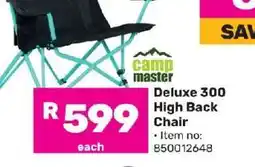 Game Camp Master Deluxe 300 High Back Chair offer