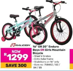 Game 16 OR 20 Enduro Boys OR Girls Mountain Bicycle offer