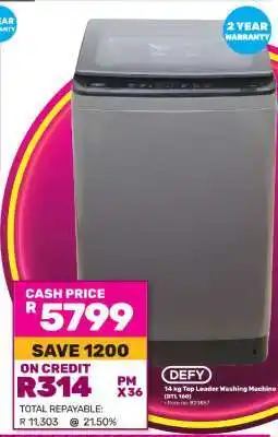 Game Defy 14 kg Top Loader Washing Machine offer