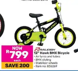 Game Raleigh 12 Hawk BMX Bicycle offer