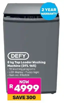 Game DEFY 8 kg Top Loader Washing Machine (DTL 165) offer