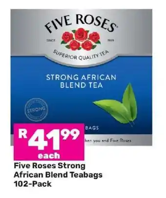 Game Five Roses Strong African Blend Teabags 102-Pack offer