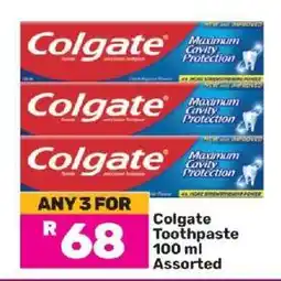 Game Colgate Toothpaste 100 ml Assorted offer