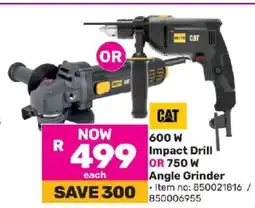 Game 600 W Impact Drill OR 750 W Angle Grinder offer
