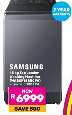 Game Samsung 15 kg Top Loader Washing Machine (WA80F15S5CFA) offer