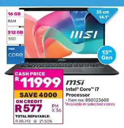 Game MSI Laptop offer