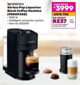 Game Nespresso Vertuo Pop Liquorice Black Coffee Machine offer