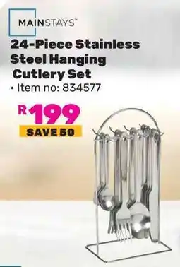 Game Mainstays Stainless Steel Hanging Cutlery Set offer