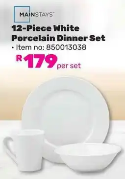 Game MAINSTAYS White Porcelain Dinner Set offer