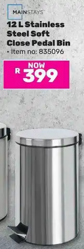 Game MAINSTAYS Stainless Steel Soft Close Pedal Bin offer