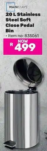 Game MAINSTAYS Stainless Steel Soft Close Pedal Bin offer