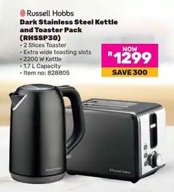 Game Russell Hobbs Dark Stainless Steel Kettle and Toaster Pack offer
