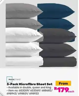 Game MAINSTAYS Microfibre Sheet Set offer