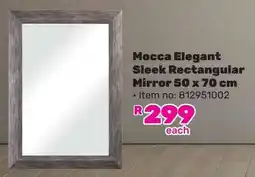 Game Mocca Elegant Sleek Rectangular Mirror offer