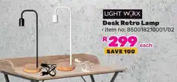 Game Light Worx Desk Retro Lamp offer