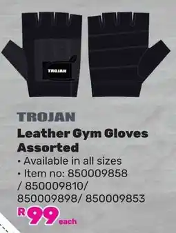 Game TROJAN Leather Gym Gloves Assorted offer