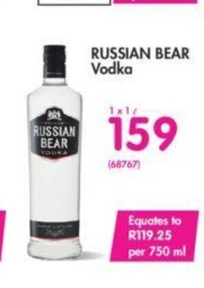 Russian Bear Vodka 1L
