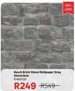Leroy Merlin Rasch Brick Stone Grey Wall Paper 10m x 53cm 81462120 offer