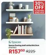 Leroy Merlin Spaceo Floating Shelf White 80 x 23cm 81467563 offer