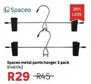 Leroy Merlin Spaceo Metal Pants Hanger 2 Pack 81461742 offer