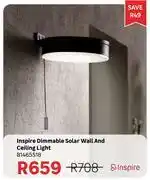 Leroy Merlin Inspire Dimmable Solar Wall & Ceiling Light 81465518 offer