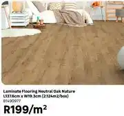 Leroy Merlin Laminate Flooring Neutral Oak Nature L137.6cm x W19.3cm (2.124 Sqm/Box) 81490977-Per Sqm offer