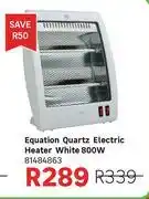 Leroy Merlin Equation 800W White Quartz Electric Heater 81484863 offer