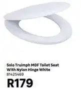 Leroy Merlin Solo Truimph MDF Toilet Seat With Nylon Hinge White 81425469 offer