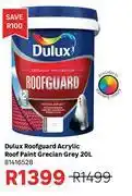 Leroy Merlin Dulux 20L Grecian Grey Roofguard Acrylic Roof Paint 81416528 offer