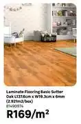 Leroy Merlin Laminate Flooring Basic Sutter Oak L137.6cm x W19.3cm x 6mm (2.921 Sqm/Box) 81490974-Per Sqm offer