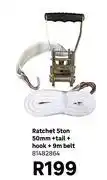 Leroy Merlin Ratchet 5 Ton 50mm + Tail + Hook + 9m Belt 81482864 offer