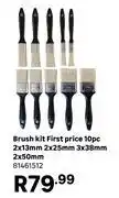 Leroy Merlin First Price 10 Piece Brush Kit 2 x 13mm, 2 x 25mm, 3 x 38mm, 2 x 50mm 81461512 offer