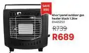 Leroy Merlin Alva 1 Panel Outdoor Gas Heater Black 1.2Kw 81465253 offer
