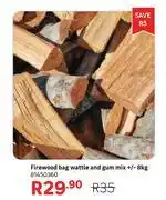 Leroy Merlin Firewood Bag Wattle & Gum Mix +/- 8Kg 81450360 offer